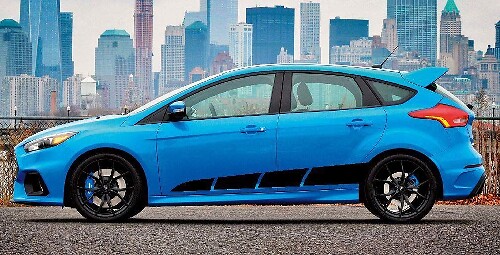 Ford Focus Seitenstreifen Aufkleber 2011-2016 Vinyl Aufkleber Sport Racing JDM niedrig