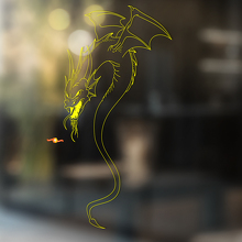 Drachen Umriss Silhouette Universal Vinyl Aufkleber Sticker_3