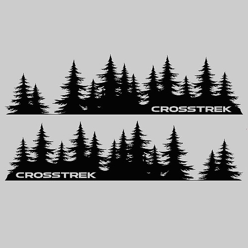 Forest Style Seiten-Vinylaufkleber-Set für Subaru Crosstrek