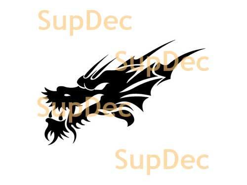 Drache-Vinylkunst-Wand-Fenster-Badezimmer-Aufkleber-Aufkleber Nr. 4
