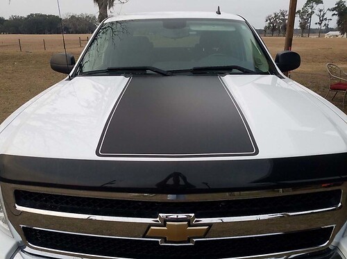 Silverado Chevrolet Hood Stripe 2007-2013 Aufkleber Aufkleber Vinyl
