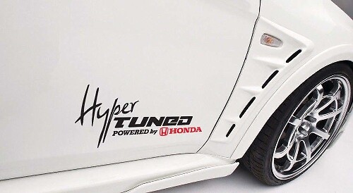 Hyper Tuned Powered by Honda Style Seitenaufkleber aus Vinyl
