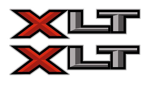 2er-Set: 2018 Ford F-150, F-250 XLT Vinyl-Aufkleber, Pickup-Truck-Bettseite – 2