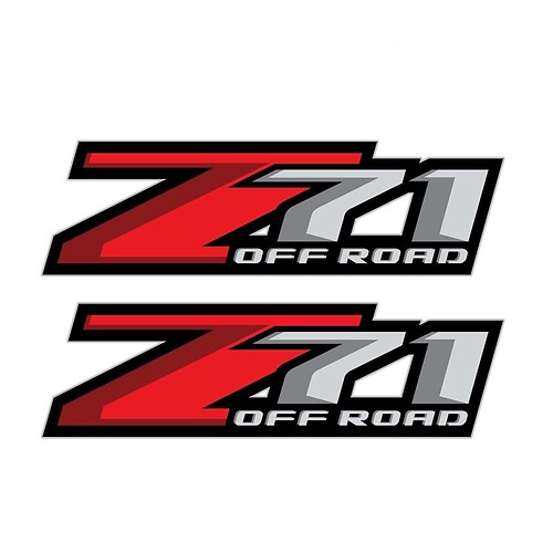 2er-Set: Z71 Off Road-Aufkleber für 2017 Chevrolet Silverado GMC Sierra Pickup
