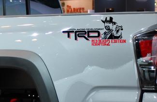 Paar TRD Red Dead Redemption Edition Bettseitenaufkleber 2 Farben Toyota Tacoma Tundra FJ 1
