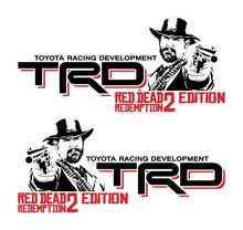 Paar TRD Red Dead Redemption Edition Bettseitenaufkleber 2 Farben Toyota Tacoma Tundra FJ 2