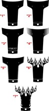 2008–2014 Dodge Challenger Einteiliges Vintage-Motorhaubenaufkleber-Set
 2