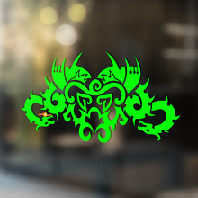 Zwei Drachen Abstraktes Ornament Universeller Vinylaufkleber_3