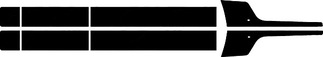 2008–2014 Dodge Challenger BlackTop Style Rally Stripe Decal Kit