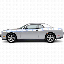 Outline Strobe Stil Streifen Seiten Vinyl Aufkleber Sticker für Dodge Challenger_2