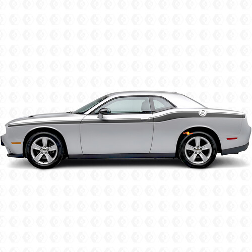 Akzentstreifen Seiten Vinylaufkleber für Dodge Challenger