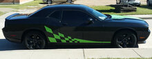 2008 und höher Dodge Challenger Checker Flag Stripe Kit mit Seitenakzenten 2