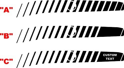 Dodge Challenger Heckblitz-Akzent-Seitenstreifen-Kit ab Baujahr 2008