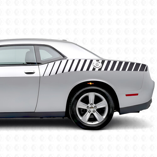 Streifen im Stroboskop-Stil Seitenwand Vinyl-Aufkleber für Dodge Challenger
