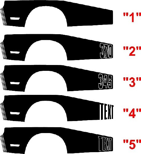 2008 und höher Dodge Challenger Billboard Seitenstreifen-Kit