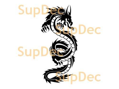 Drachen Vinyl Kunst Wand Fenster Badezimmer Aufkleber Abziehbild #12
