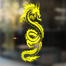 Würgender Feuerdrache Universeller Vinyl-Aufkleber_4