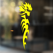 Tribal-Drachen Minimalistische Kunst Universeller Vinyl-Aufkleber_4