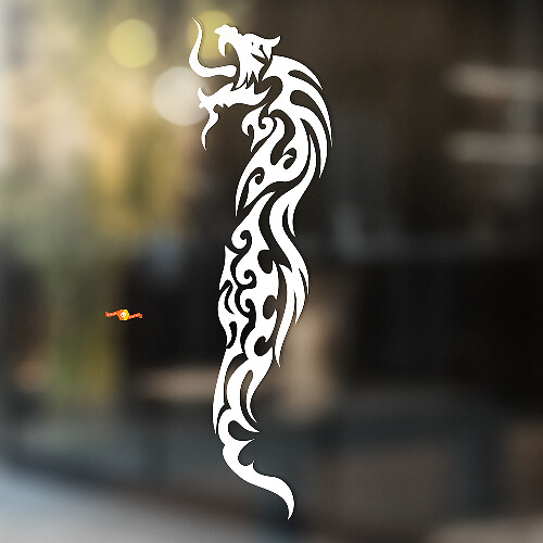 Fire Dragon Tribal Stil Universeller Vinyl-Aufkleber
