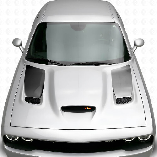 Blackout-Streifen Motorhauben-Luftauslass Einsatz Vinyl-Aufkleber Set für Dodge Challenger 2015+