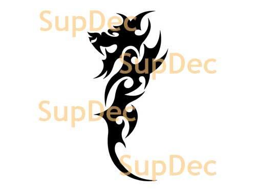 Drachen-Vinyl-Kunst-Wandfenster-Badezimmer-Aufkleber-Decal #17
