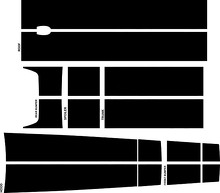 16-teiliges Style Rallye-Streifen Aufkleber-Set für Dodge Challenger ab 2015 4