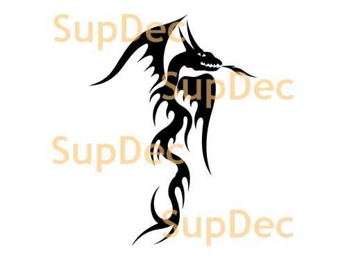 Drachen-Vinyl-Kunst-Wandfenster-Badezimmeraufkleber-Decal #18
