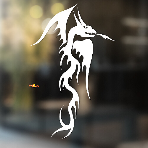 Feueratmender Drachen Universal Vinyl-Aufkleber_1