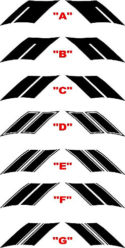 2016 und neuer Chevrolet Camaro Fender Hash Seitenstreifen
