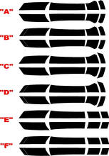 2010 Chevrolet Camaro Transformer 3 Style Rally Stripe Kit mit unterem Grill Blackout
 2