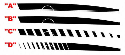 Upper Bodyline Accent Stripe Pair Seite Vinylaufkleber für Chevrolet Camaro 2010-2015