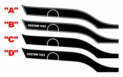 Modern Y Style Custom Text Stripe Pair Seite Vinylaufkleber für Chevrolet Camaro 2010-2015