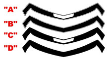 1967 SS New Style Front Nase Stripe Decals für 2010 - 2013 Chevrolet Camaro
 2