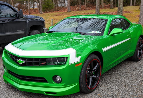 1968 Style Nose Fascia Accent Stripe Kit Vorderer Kotflügel Vinylaufkleber für Chevrolet Camaro 2010-2013