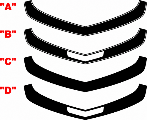 Upper Fascia Contour Accent Stripe Kit Vorderer Kotflügel Vinylaufkleber für Chevrolet Camaro 2010-2015