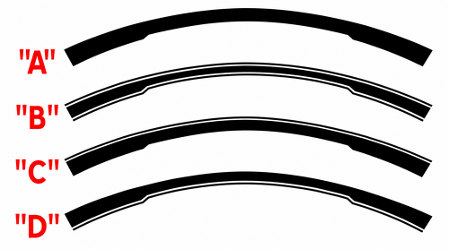 Upper Spoiler Accent Kit Hinterer Kotflügel Vinylaufkleber für Chevrolet Camaro 2010-2015