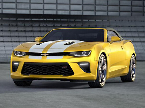 Ab 2016 Chevrolet Camaro SS Cabriolet im Factory-Stil mit zwei Rallye-Motorhauben-, Kofferraum- und Spoilerstreifen
