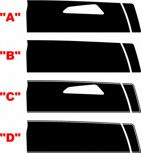Twin Rally Vent Cutout Stripe Kit Komplettsatz Vinylaufkleber für Chevrolet Camaro 2016-2024