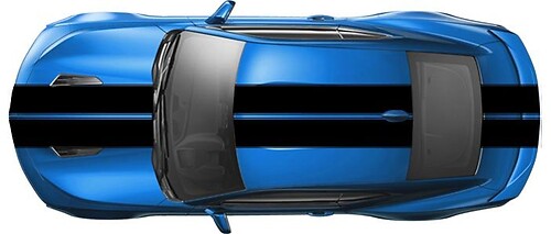 Chevrolet Camaro Pace Car Style Rallye-Streifen ab 2016 von Stoßstange zu Stoßstange
