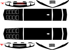 2010 und neuer Chevrolet Camaro Hot Wheels Style Rallye-Streifen-Kit mit Blackouts an der Front- und Heckschürze
 2