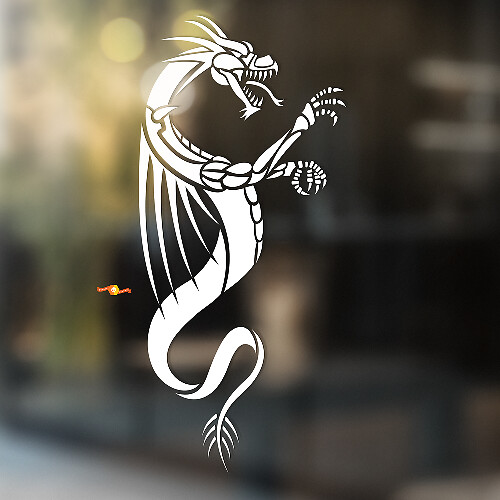 Drache mit Scharfen Flügeln Universeller Vinyl-Dekoraufkleber