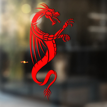 Drache mit Scharfen Flügeln Universeller Vinyl-Dekoraufkleber_2