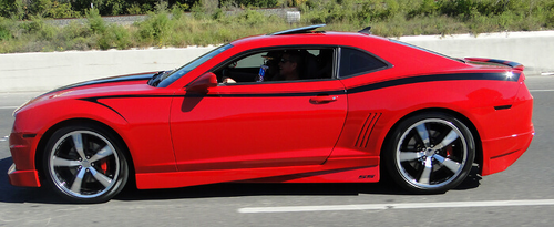 Obere Devil Tail Akzentstreifen Seiten Vinyl Aufkleber für Chevrolet Camaro 2010-2015
