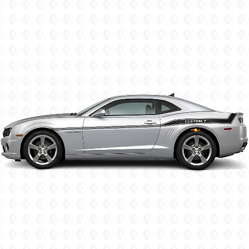 Benutzerdefiniertes Vinyl-Aufkleber-Kit mit gebogenem Rand für Seitendekorstreifen für Chevrolet Camaro 2010-15