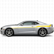 Benutzerdefiniertes Vinyl-Aufkleber-Kit mit gebogenem Rand für Seitendekorstreifen für Chevrolet Camaro 2010-15_5