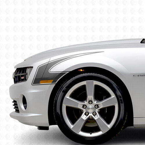 Hakenstil Umriss-Streifen Seiten Vinyl-Aufkleber für Chevrolet Camaro 2010-2015