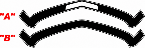 1967 SS Style Angular Nose Stripe Options — Vinylaufkleber (vordere Stoßstange) für Chevrolet Camaro 2010-2013
