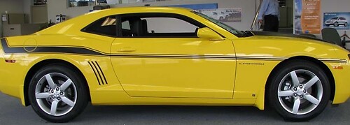 2010 und neuer Chevrolet Camaro „Y“ Sport Style Side & Hood Stripe Kit Vinyl-Aufkleber
