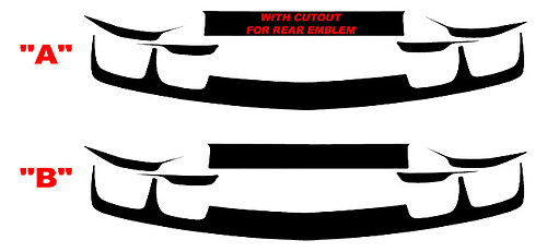 2010–2013 Chevrolet Camaro Heckkoffer und Blende Blackout Vinyl-Aufkleber-Set
