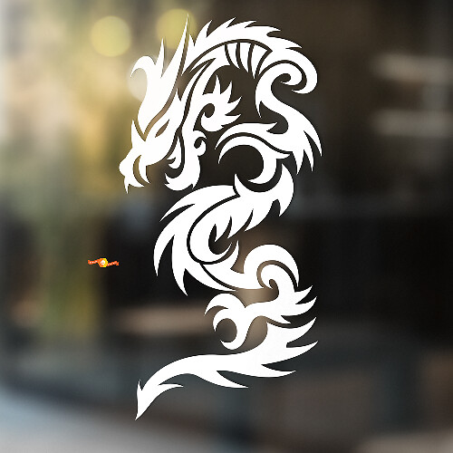Drache mit Tribal-Muster Universeller Vinyl-Aufkleber
